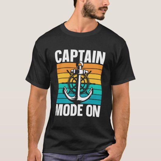 Kapitänsmodus An Schiffsbesitzer Bootseigner Schif T-Shirt (Vorderseite)