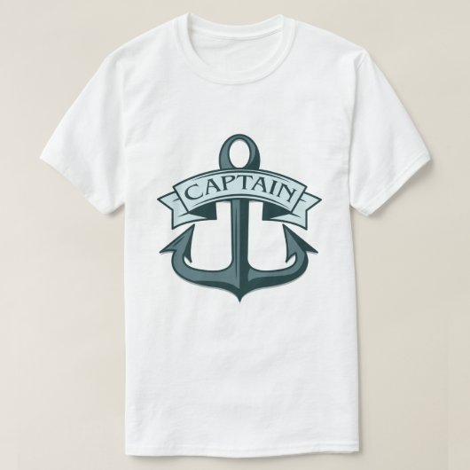 Kapitänsschiffsanker T-Shirt (Design vorne)