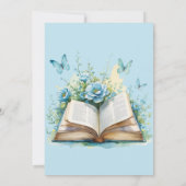 Kapitel 1 Buch Blue Boy Erster Geburtstag Einladung (Rückseite)