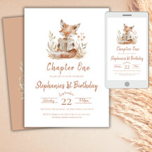 Kapitel 1 Fox Lesen eines Buches 1. Geburtstag Par