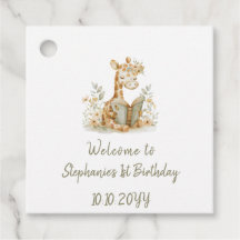 Kapitel 1 Giraffe mit Buch 1. Geburtstag Party