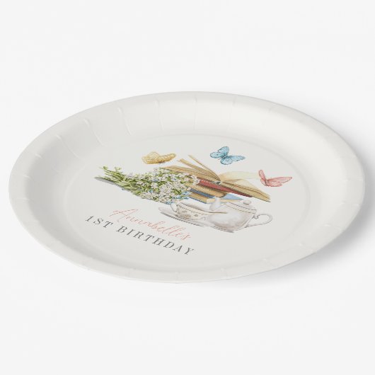 Kapitel 1 Tee Schmetterling Storybook 1. Geburtsta Pappteller (Schrägansicht)