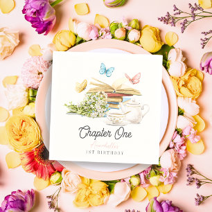 Kapitel 1 Tee Schmetterling Storybook 1. Geburtsta Serviette