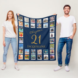 Kapitel 21 Blue Gold 21. Geburtstag Foto Fleece Bl