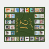 Kapitel 21 Grünes Gold 21. Geburtstag Foto Fleecedecke (Vorderseite (Horizontal))