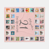 Kapitel 21 Rosa Grau 21. Geburtstag Foto Fleecedecke (Vorderseite (Horizontal))