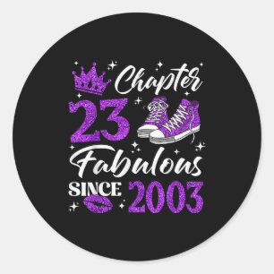Kapitel 23 Fantastisch seit 2003 23. Geburtstag Fr Runder Aufkleber