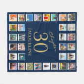 Kapitel 30 Blauer Gold 30. Geburtstag Foto Fleecedecke (Vorderseite (Horizontal))