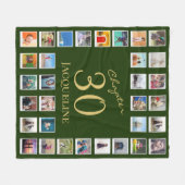 Kapitel 30 Grünes Foto 30. Geburtstag Fleecedecke (Vorderseite (Horizontal))