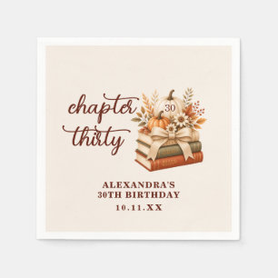 Kapitel 30 Herbst-Kürbis-Buchliebhaber 30. Geburts Serviette