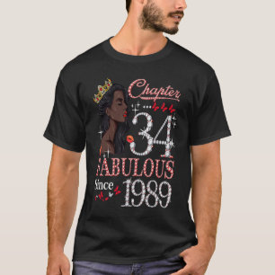 Kapitel 34 Fabelhaft Seit 1989 34. Geburtstagsköni T-Shirt
