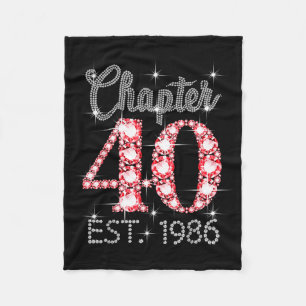 Kapitel 40 Est 1986 Alles Gute zum 40. Geburtstag  Fleecedecke