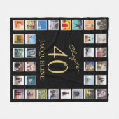 Kapitel 40 Schwarzes Gold 40. Geburtstag Foto Fleecedecke (Vorderseite (Horizontal))