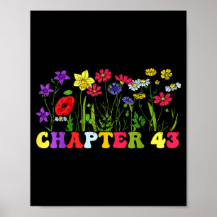 Kapitel 43. Geburtstag Bücherwurm 43 Jahre alt für Poster