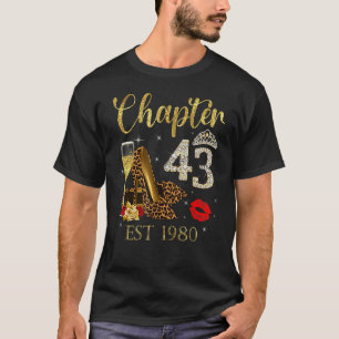 Kapitel 43 Jahre EST 1980 43. Geburtstag Weinleop T-Shirt