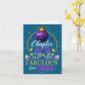 Kapitel 43 Seit 1983 Lila Disco Ball 43. Geburtsta Karte (Gelbe Blume)