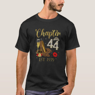 Kapitel 44 Jahre EST 1979 44. Geburtstag Weinleopa T-Shirt