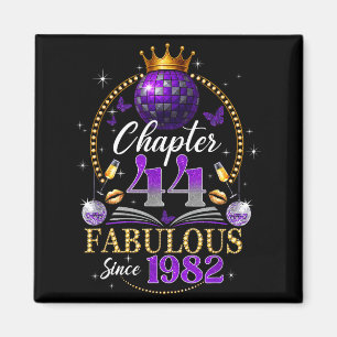 Kapitel 44 Seit 1982 Purple Disco Ball 44. Geburts Magnet