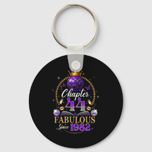 Kapitel 44 Seit 1982 Purple Disco Ball 44. Geburts Schlüsselanhänger