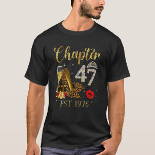 Kapitel 47 Jahre EST 1976 47. Geburtstag Weinleopa T-Shirt