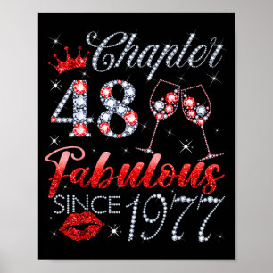 Kapitel 48 Fabelhaft seit 1977 48 Jahre alte Dame Poster