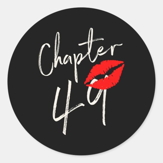 Kapitel 49 Jahre 49Happy Lips Runder Aufkleber (Vorderseite)