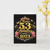 Kapitel 53 Fantastisch seit 1973 Floral 53. Karte (Gelbe Blume)