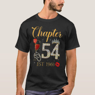 Kapitel 54 Jahre EST 1969 54. Geburtstag Rote Rose T-Shirt