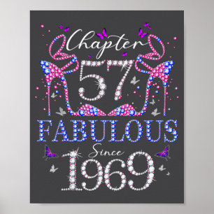 Kapitel 57 Fantastisch seit 1969 57. Geburtstag Fr Poster