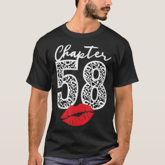 Kapitel 58 Lips Glücklich Geburtstag Leopard 58 Ja T-Shirt