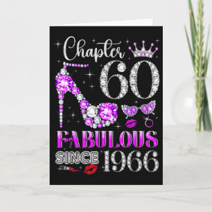 Kapitel 60 Fabelhaft seit 1966 60. Geburtstag Dame Karte