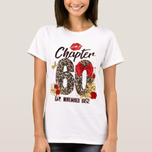 Kapitel 60 Red & Gold Leopard 60. Geburtstag T-Shirt