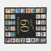 Kapitel 60 Schwarzes Gold 60. Geburtstag Foto Fleecedecke (Vorderseite (Horizontal))