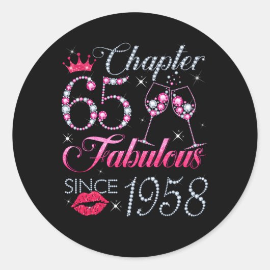 Kapitel 65 Fabelhaft seit 1958 65. Runder Aufkleber (Vorderseite)