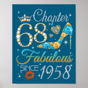 Kapitel 68 Fantastisch seit 1958 68. Geburtstag Fr Poster