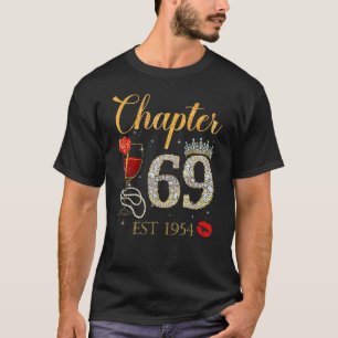 Kapitel 69 Jahre EST 1954 69. Geburtstag Rote Rose T-Shirt