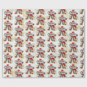 Kapitel 70 Red & Gold Leopard 70. Geburtstag Geschenkpapier (Flach)