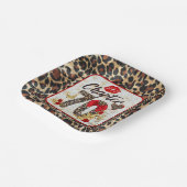 Kapitel 70 Red & Gold Leopard 70. Geburtstag Pappteller (Gewinkelt)