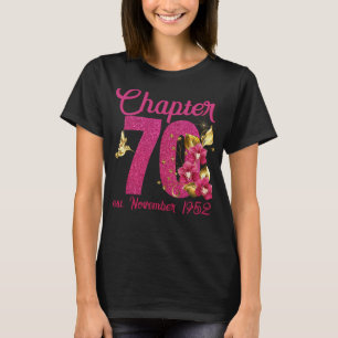 Kapitel 70 Rosa und Gold Orchideen 70. Geburtstag T-Shirt