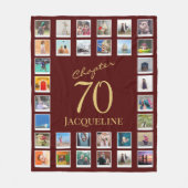 Kapitel 70 Rotes Gold 70. Geburtstag Foto Fleecedecke (Vorderseite)