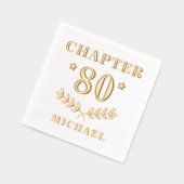 Kapitel 80 Achtzigste Geburtstag Personalisiert. Servietten Mit Folie (Links)