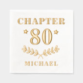 Kapitel 80 Achtzigste Geburtstag Personalisiert. Servietten Mit Folie (Vorderseite)