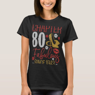 Kapitel 80 Fabelhaft Seit 1943 80. Geburtstag Nied T-Shirt