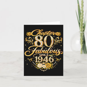 Kapitel 80 Fabelhaft seit 1946 Floral 80. Geburtst Karte