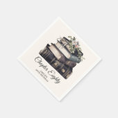 Kapitel 80 Vintages Buch 80 Geburtstag Serviette (Ecke)