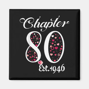 Kapitel 80er 1946 Glücklicher 80. Geburtstag Mädch Magnet