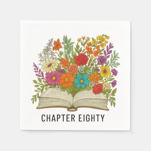 Kapitel Achtzig 80. Geburtstag Serviette (Vorderseite)