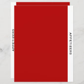 Kapitel | Appetithappen | Rot Schwarz/Weiß (Vorne/Hinten)