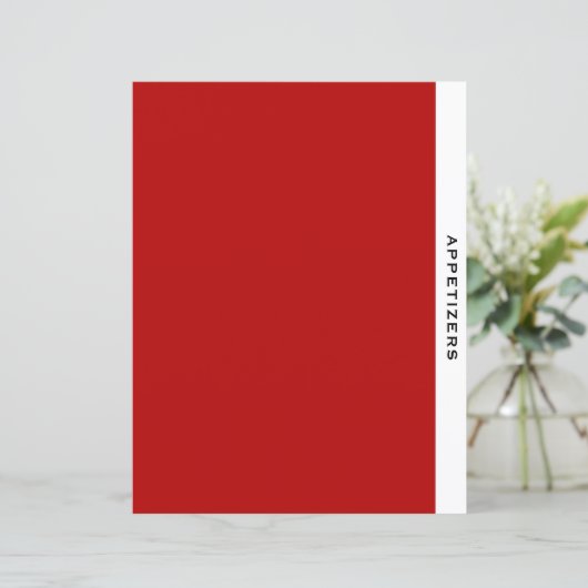 Kapitel | Appetithappen | Rot Schwarz/Weiß (Stehend Vorderseite)