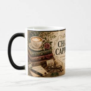 Kapitel & Cappuccino Buchliebhaber-Kaffeetasse für Verwandlungstasse